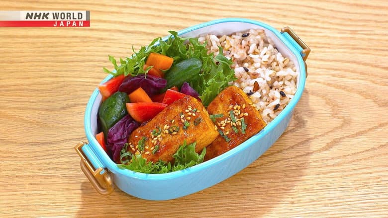 Soy Meat Kara-age Bento & Tofu Teriyaki Bento